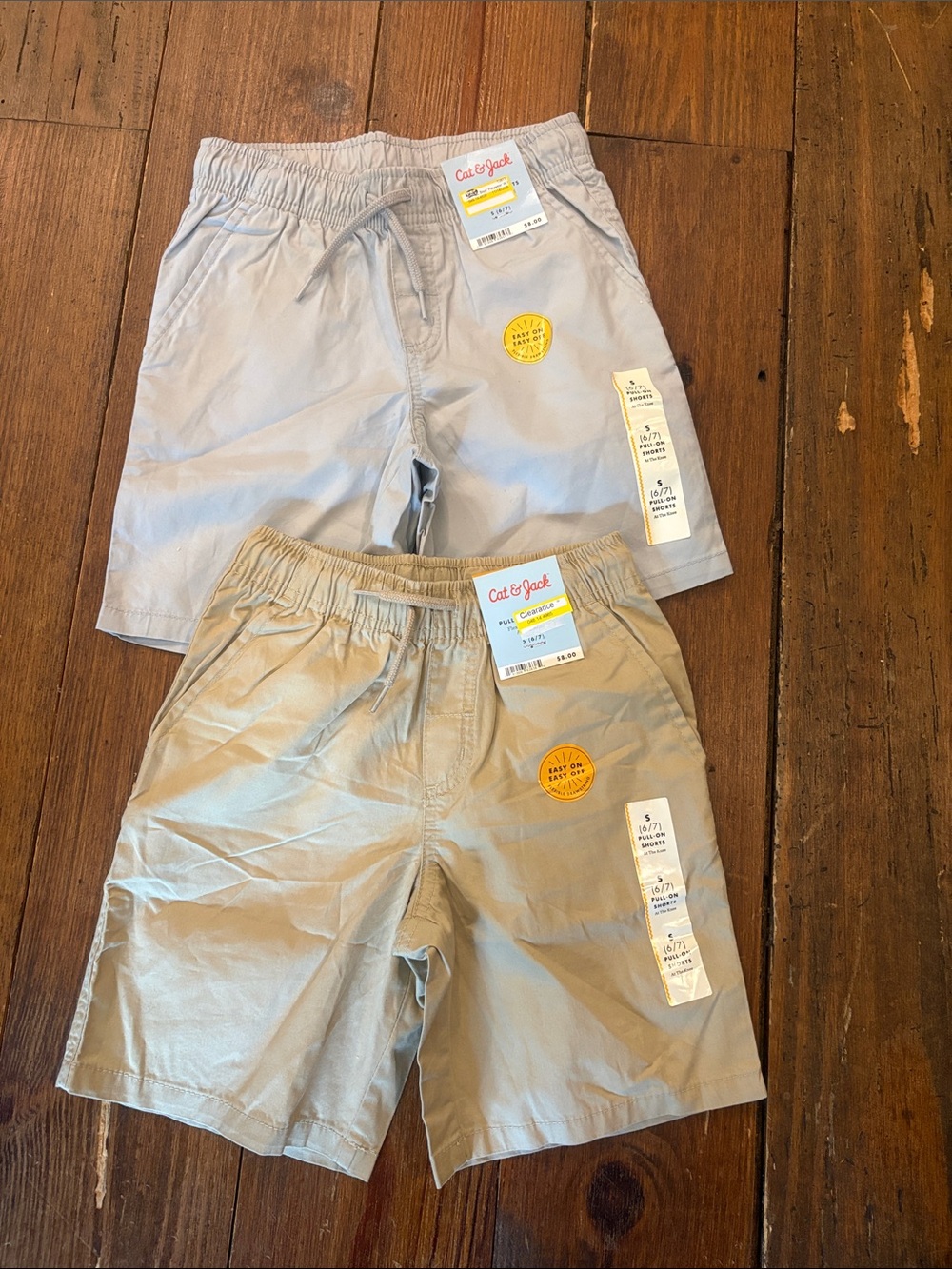 Cat & Jack Light Blue and Khaki Pull-On Shorts Set